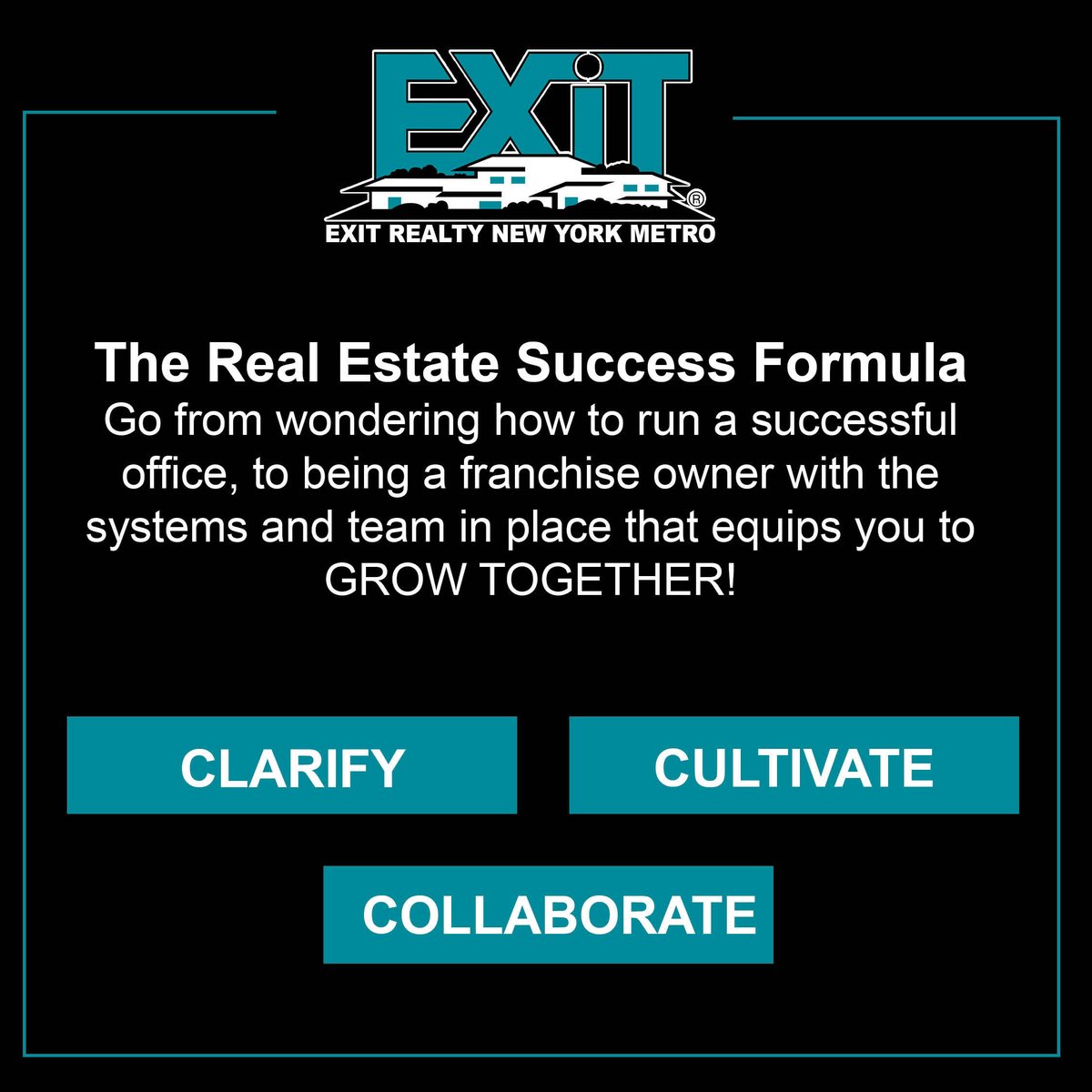 Visit JoinEXITRealty.com to learn more about the Real Estate Success Formula!
#realty #RealEstate #EXITRealty #NewYorkMetro #success #bestinclass #advertising #marketing #passiveincome #financialfreedom #realestatecareers #LovEXIT #JoinEXIT