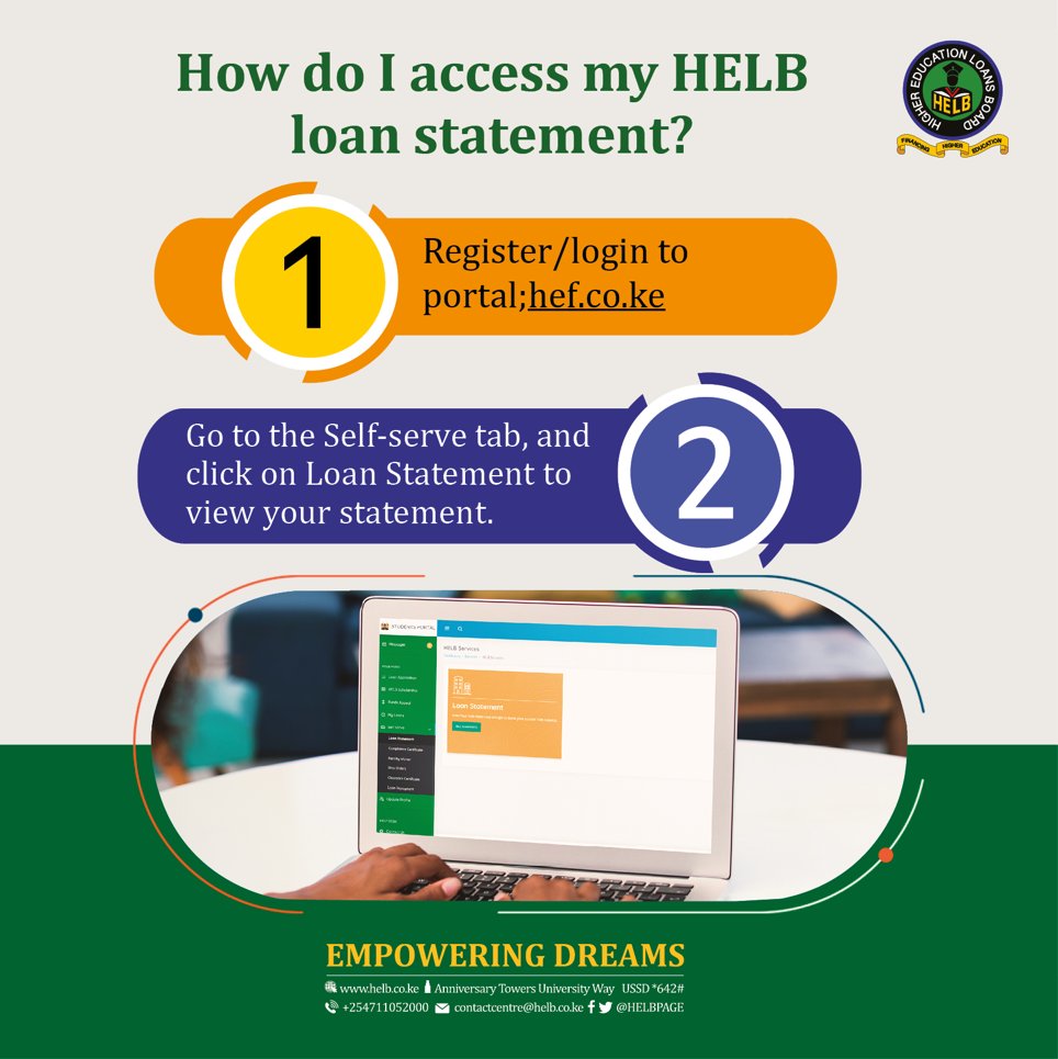 Discover the easiest way to access your HELB statement! Whether through the HELB app or the HEF portal, it all starts with just a click.