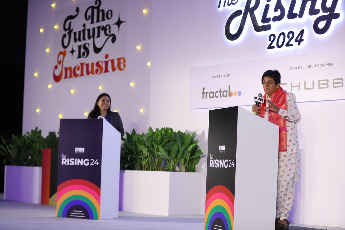 Exciting moments from Rising 2024! Our AI/ML leader, Megha Sinha, led a thought-provoking fireside chat with the trailblazing Kiran Bedi, the first woman in the Indian Police Service (IPS). Plus, a moving poem paid tribute to Bedi's remarkable journey and legacy.