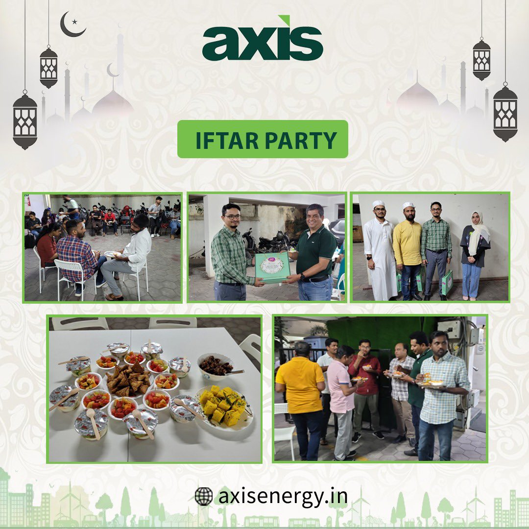 Axis Family gathered for a delightful Iftar party at our Hyderabad Office.

#IftarParty #AxisEnergy #Ramadan