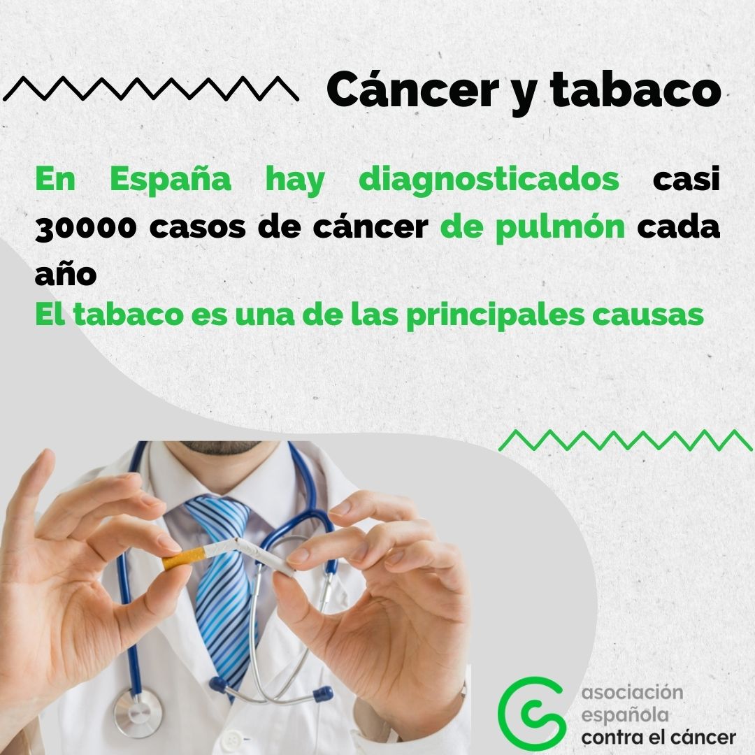 El tabaco es una de las principales causas del cáncer de pulmón y está relacionado hasta con 15 tipos de cánceres diferentes. contraelcancer.es/es/todo-sobre-… #TodosContraElCáncer
