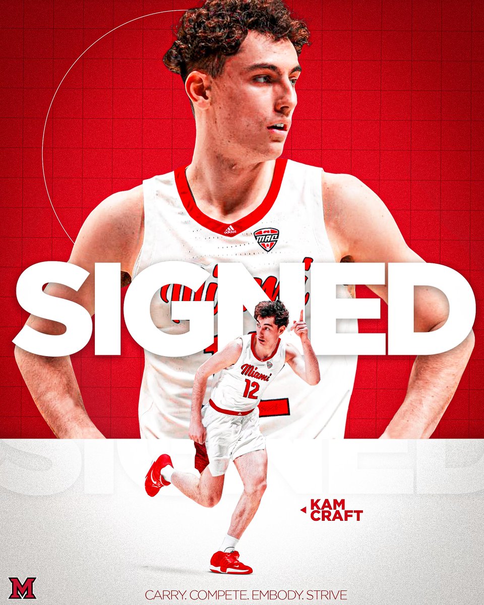 The newest member of the Red and White! ➡️ @kamcraft12 📕: bit.ly/KamCraft #MiamiMindset || #RiseUpRedHawks