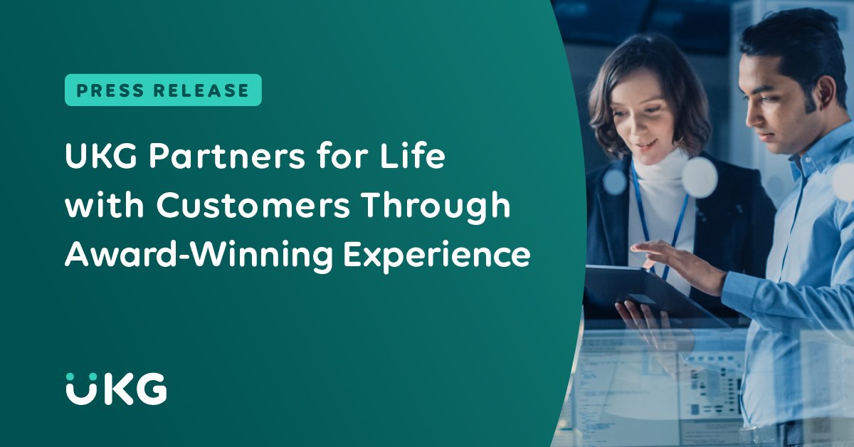 UKG announced advancements to its customer experience (CX) model as well as recent awards and accolades received for partnering with customers to instill confidence, accelerate value, and build great workplaces through a differentiated CX. ukg.inc/4ax2Fcj