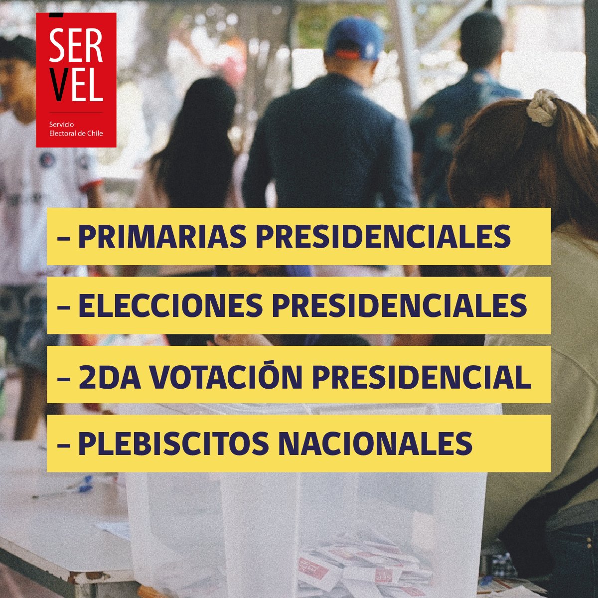 🌍 Chilenos y chilenas con domicilio electoral en el exterior pueden participar en: