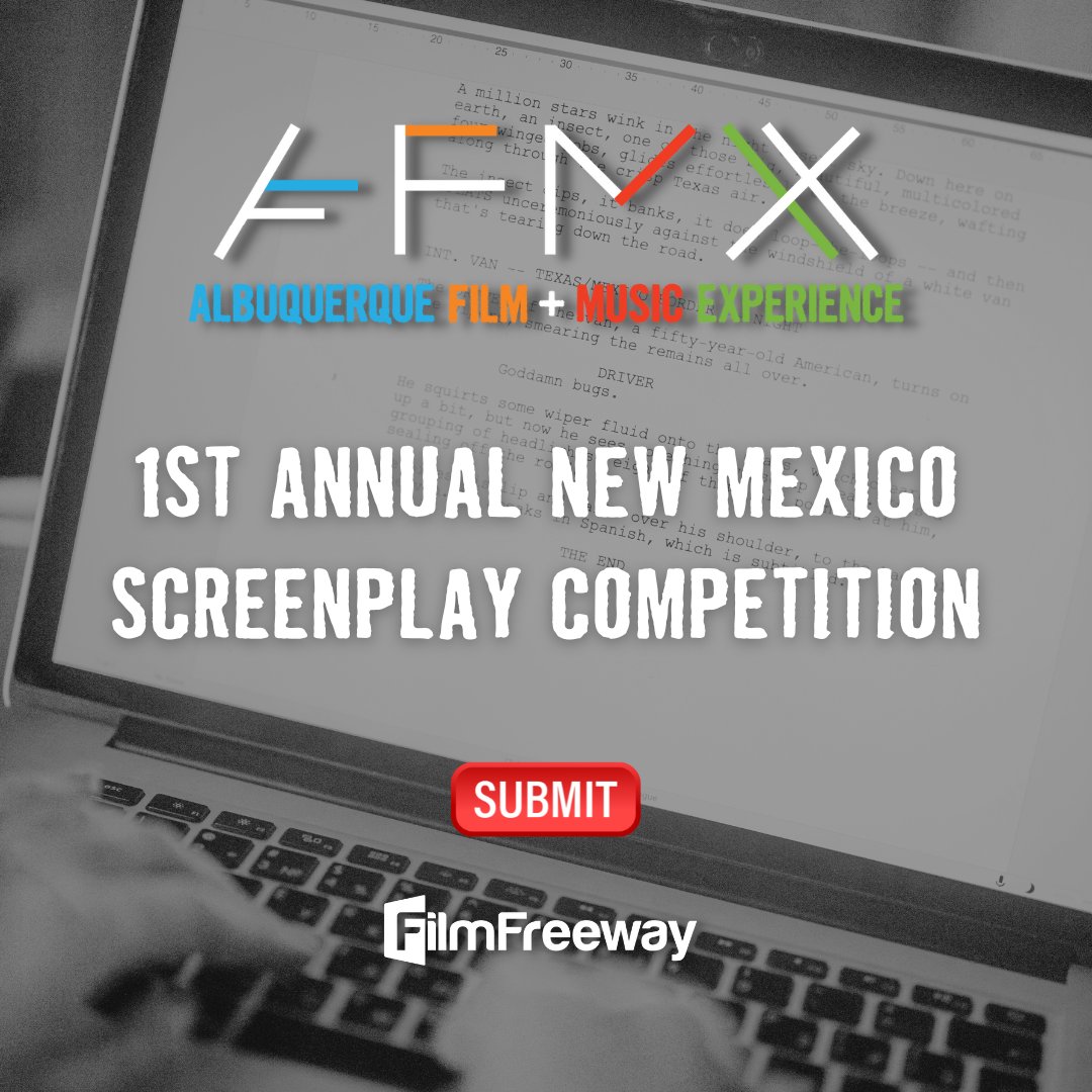 Albuquerque Film & Music Experience (AFMX) has opened its first Short Screenplay Competition. The competition is open to screenwriters resident in New Mexico and is accepting submissions until August 15, 2024. Learn more about and submit here: filmfreeway.com/AFMXnm
