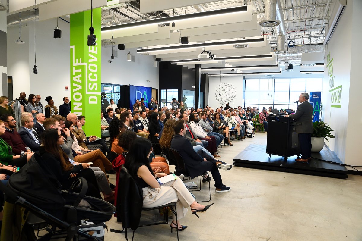 On Saturday we honored the 'nonstop, relentless, inspiring' Pava LaPere through a dedication ceremony, officially renaming FastForward U to the @PavaCenter Speakers included JHU President Ron Daniels, Dean Alexander Triantis, and many of LaPere's friends, colleagues, and family.