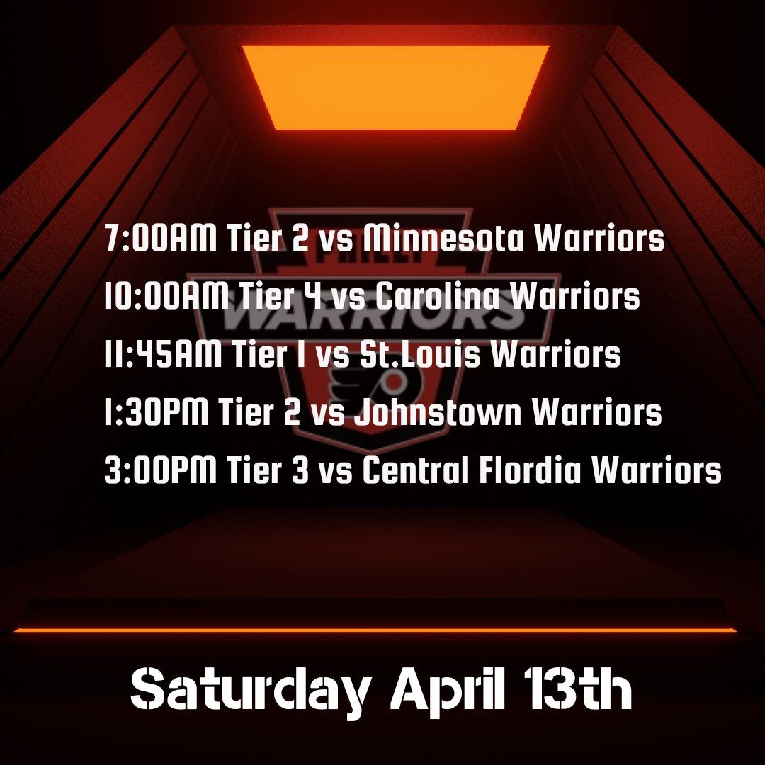 Come on out to Wayne NJ this week to support Warrior hockey. Thursday afternoon our Tier 3 kicks off the Inaugural USA Hockey Warrior National Championship for our program when they take on the Pittsburgh Warriors. #PhillyVsEverybody