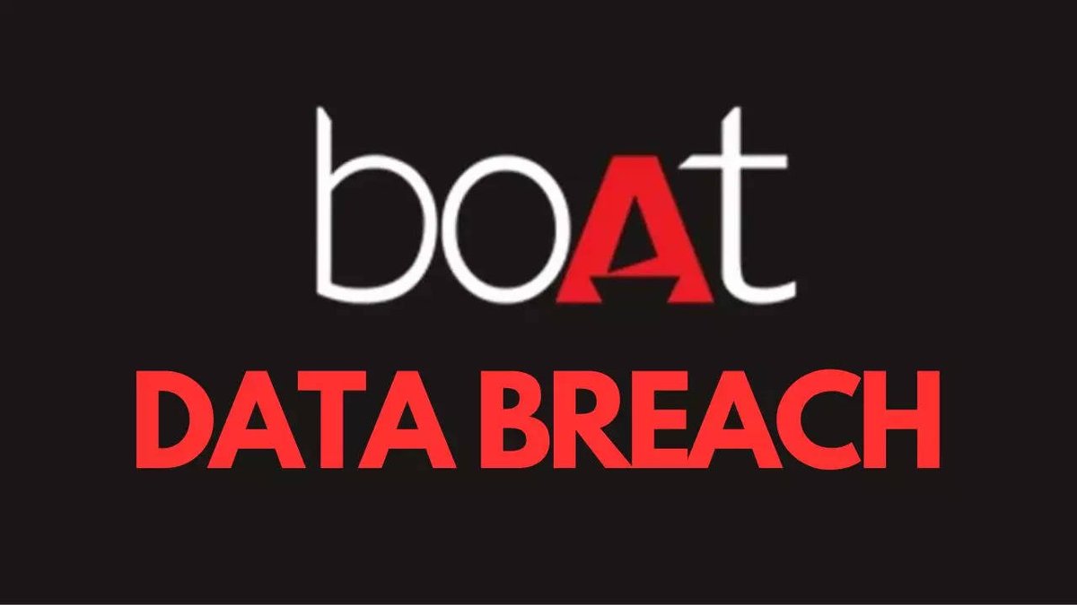 boAt Data Breach : Personal Data of over 7.5 Million customers leaked. 
#malware #cyberattacks #gs2cybersec #cybersecurity #hacking #infosec #security #pentesting #cybersecurityawareness #cyberattack #hacked #vapt #wapt #websecurity #hoteliers #hoteles #hotelindustry…