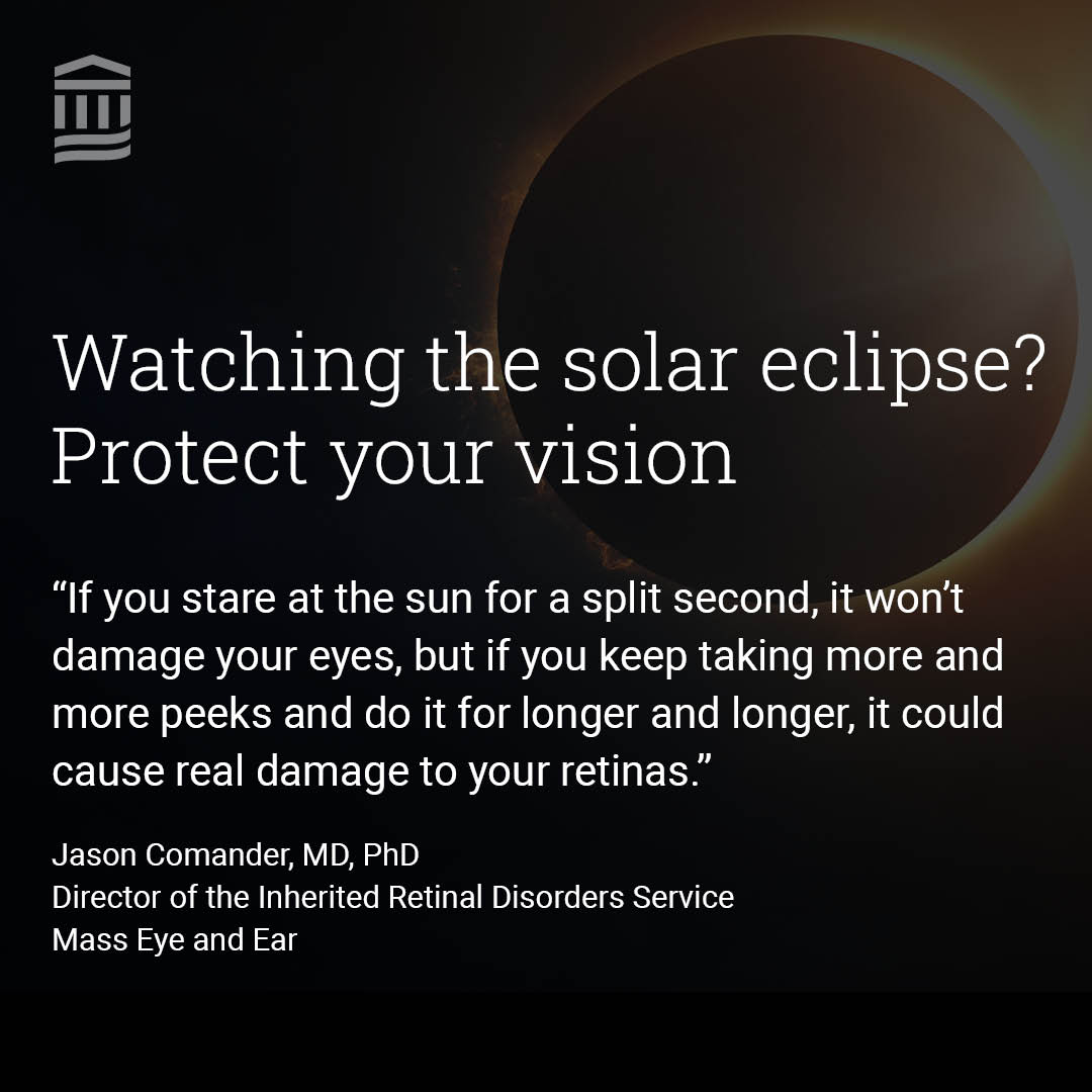 Grab your eclipse glasses! With the total solar eclipse approaching the northern New England area this afternoon, be sure to protect your eyes to avoid irreversible retina damage. Learn more tips from @JasonComander: spklr.io/6012oRMC.