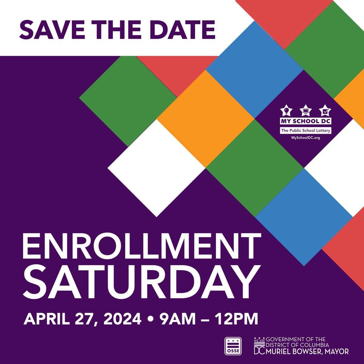 Enrollment Saturday is April 27 from 9 a.m. - 12 p.m. Select @dcpublicschools and @dcpcsb schools will be open to receive your enrollment materials in person. Learn more here: buff.ly/40T4ivN