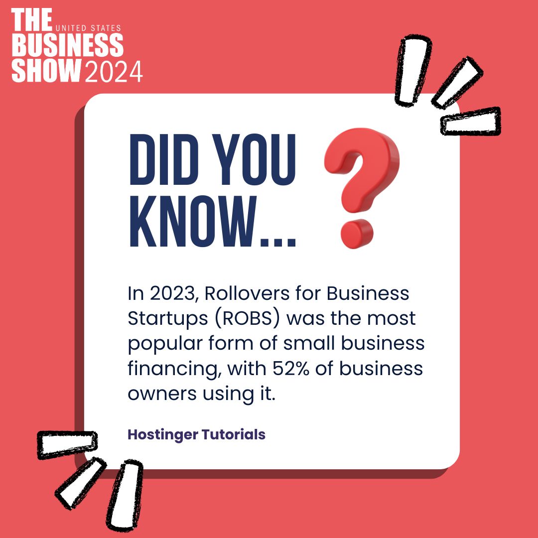 ❓𝐃𝐈𝐃 𝐘𝐎𝐔 𝐊𝐍𝐎𝐖❓ Check out this stat! At The Business Show LA, you'll be able to meet industry-leading experts who can offer top advice, guidance, and insights on your finances and funding options. Grab your FREE ticket now: thebusinessshowus.com/?utm_source=TB… #TBSUS