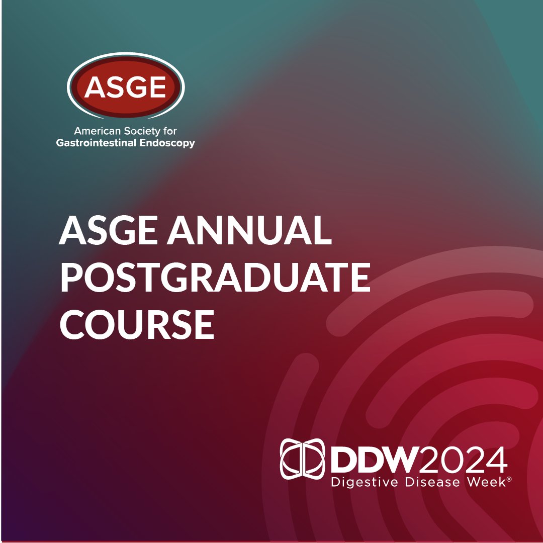 Prepare for the future of GI with ASGE's Annual Postgraduate Course on May 19! Hear about emerging areas that are impacting endoscopy, including endohepatology and endobariatrics, pancreatitis, and more. Add it to your #DDW2024 registration at hubs.ly/Q02rmv9B0! #GITwitter