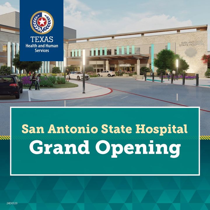 Tomorrow is the San Antonio State Hospital grand opening! This state-of-the-art facility was built to enhance care for Texans in over 50 counties throughout South Texas. Learn more about the event, visit: bit.ly/3U2U4bZ