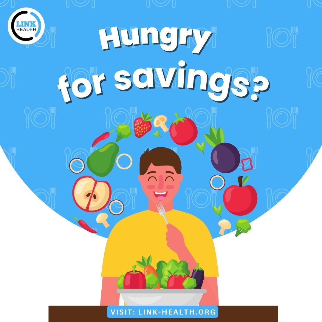 🍎Hungry for savings? Dive into the SNAP program with our help! Let #LinkHealth guide you to enroll and save up to $3,000 on groceries every year. Start chewing down on those food bills! 🛒💰 DM us to get started. #SaveWithSNAP #FoodSavings