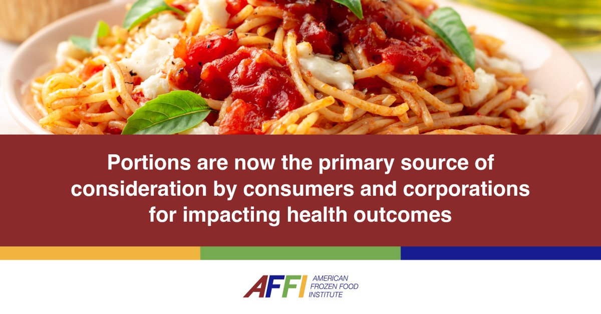 🍽️DYK that the frozen food industry provides portion control benefits? 🍽️ Portions now influence food preparation decisions more than added sugars, sodium, and saturated fats. Portions are now the primary source of consideration by consumers and corporations for impacting health…