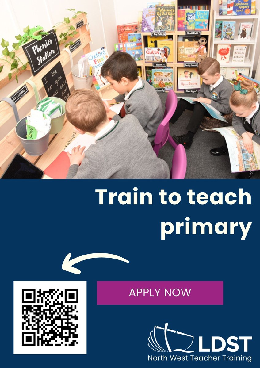 Start your journey into teaching primary in our family of schools. 📌 Develop alongside experienced teachers. 🏘️ Train at a school in your community. 🎓 Gain QTS and a PGCE. Apply today - gov.uk/apply-for-teac…