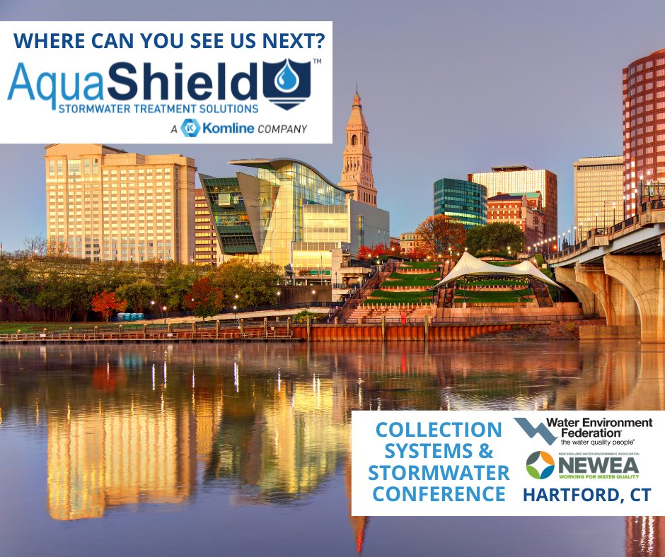 Join us TOMORROW for the CSSW Conference, we are exhibiting so come on down to booth #605 and say hello!

See you in Hartford, CT!
wef.org/collectionsyst…

#stormwater #civilengineering #waterquality #aquashield #greeninfrastructure