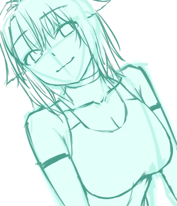 本文ラフ一枚描いたら脳が煮えたので今日は作業終わり 