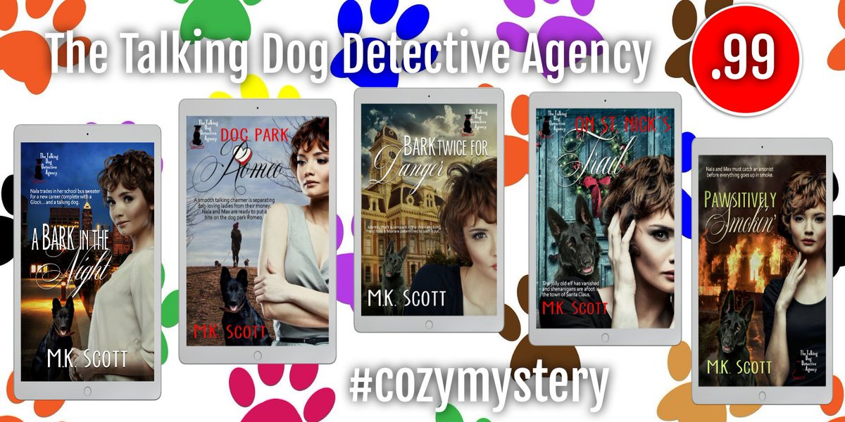 Like dogs? Cozy mysteries? Dogs in cozy mysteries? The adorable Talking Dog Detective Agency series is on sale for only #99cents per #cozymystery book.  amazon.com/dp/B077LNZPMY?