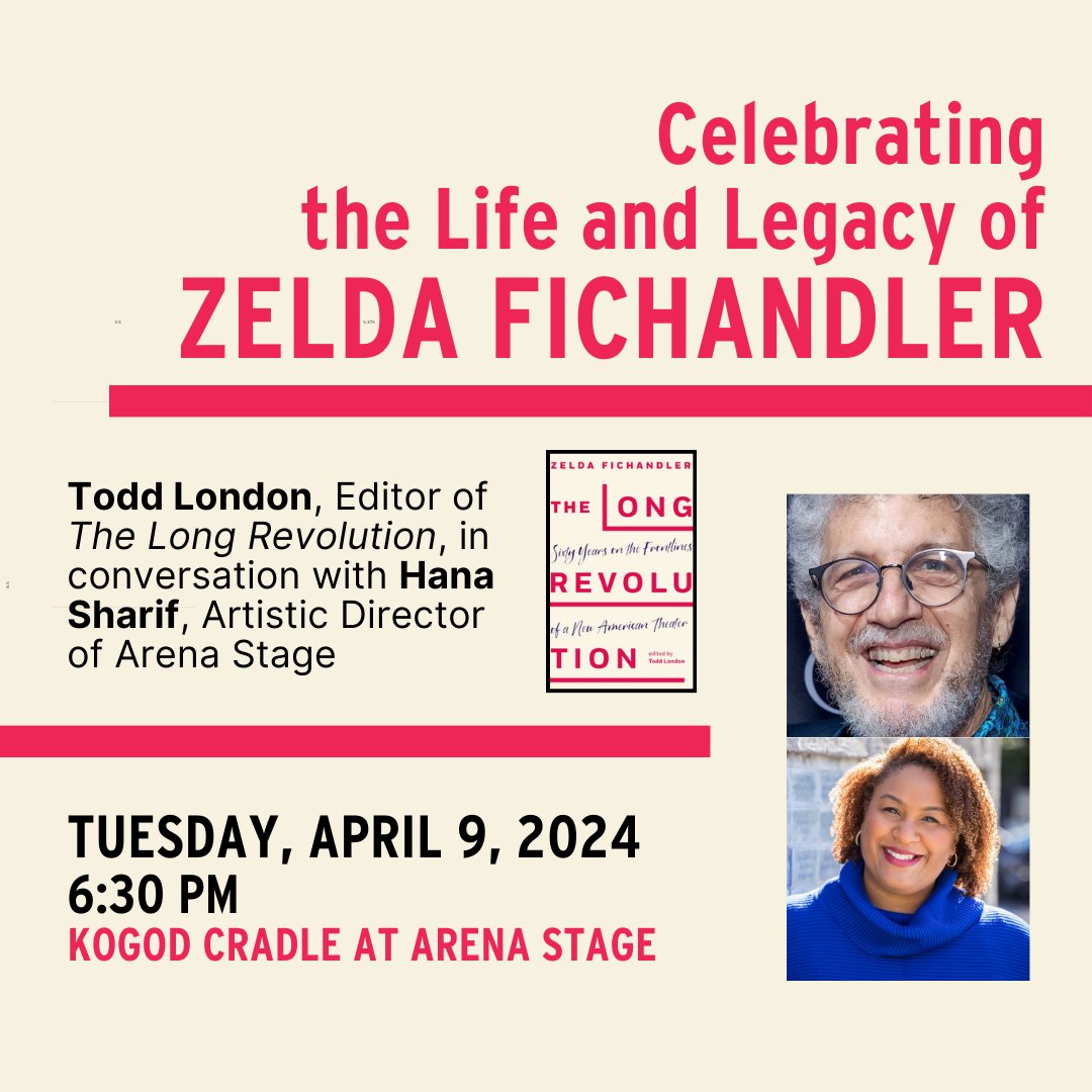 DC! Join us tomorrow at @arenastage for a celebration of the life and legacy of Zelda Fichandler! tickets.arenastage.org/36299/36300?pr…
