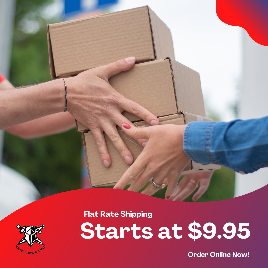 Ready to shop for small items without breaking the bank? 💸

🛒Our fixed-rate shipping service offers you affordable shipping options, so you can focus on finding the perfect tools for your projects.
Learn More: colossaldiamondtools.com/FlatRateShippi…
#AffordableShippingOptions #QualityProducts
