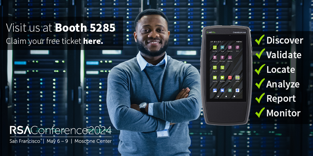 Stop by Booth 5285 and test drive our cybersecurity solutions yourself. Find out for yourself how easy it is to validate security controls at the edge with #CyberScope®. Tickets are on us! cyberscope.netally.com/rsa-conference #RSAC #NetAlly