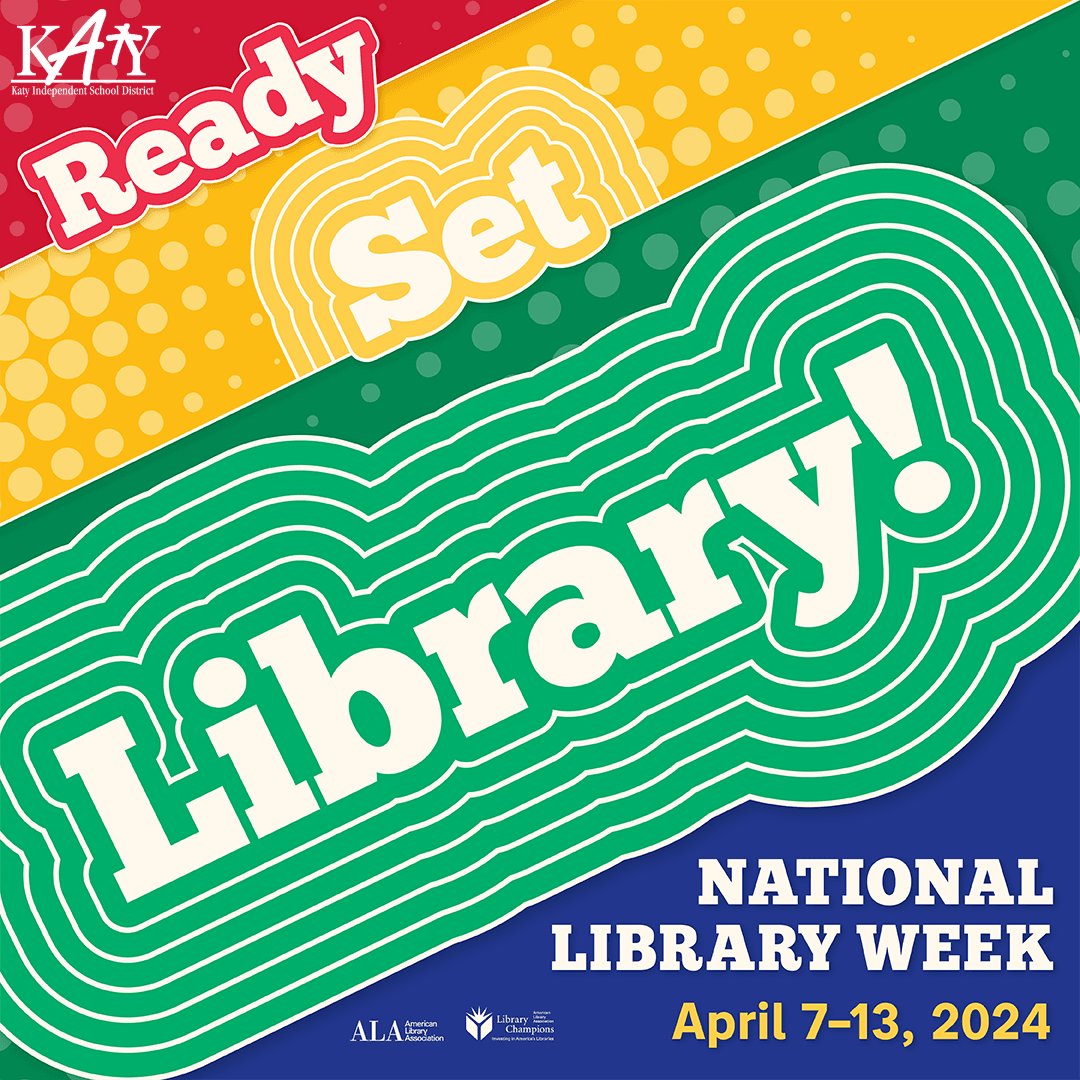 Katy ISD is excited to join the nation in celebrating #NationalLibraryWeek! 🎉📚 Libraries are more than just book repositories, they're hubs of knowledge, imagination, and exploration. Join us as we celebrate the incredible resources libraries offer to the Katy ISD community!