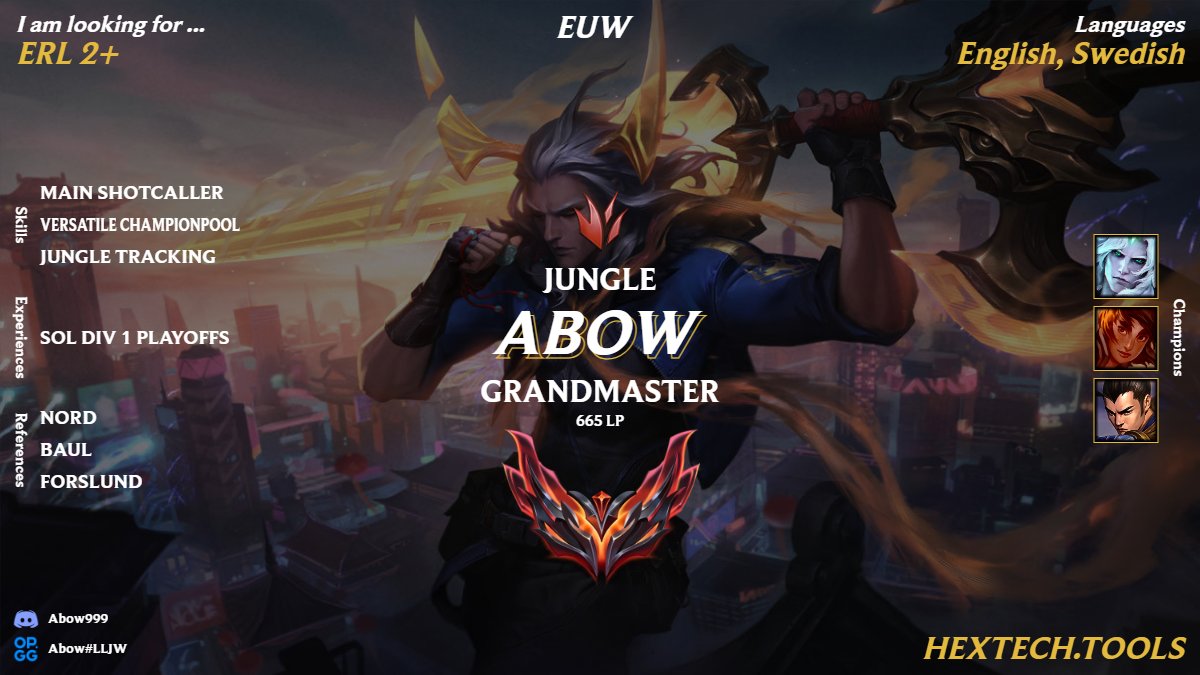 After another split in SOL with big personal improvements and expanded game knowledge I am ready to look for a team for this summer. RTs appreciated!