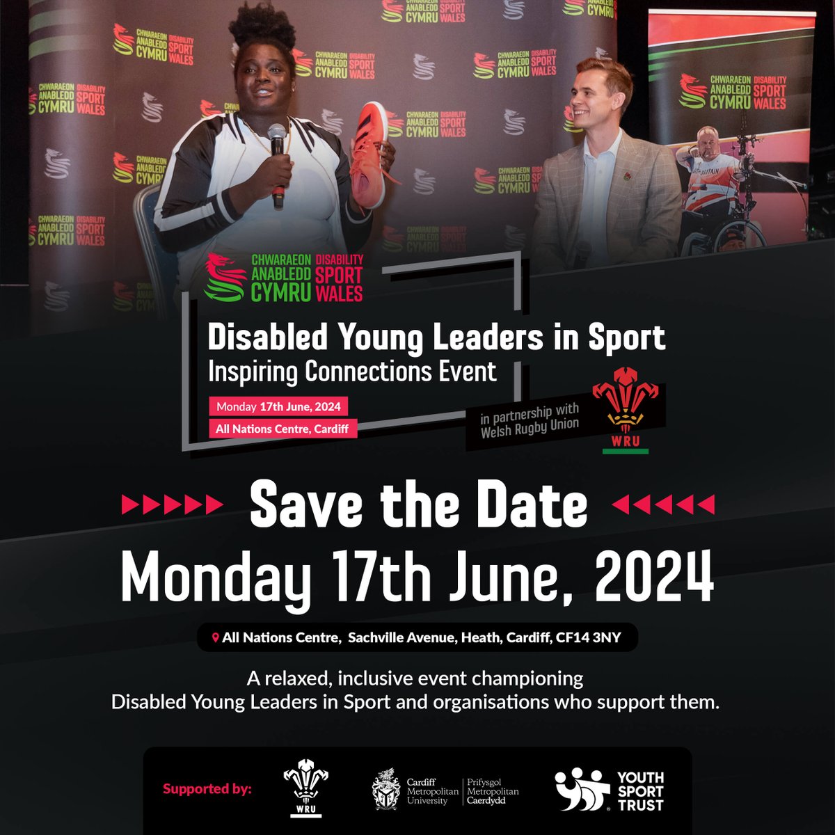 📣 The Disability Sport Wales Disabled Young Leaders in Sport Inspiring Connections Event in partnership with @WelshRugbyUnion returns for 2024! More information to come…