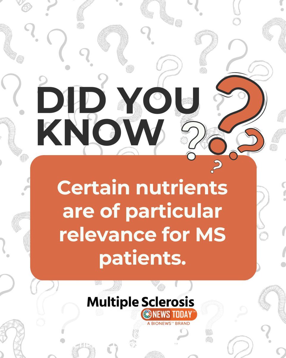 You likely know the importance of including certain vitamins in your diet, but there are other nutrients to consider as well. Learn about them here: bit.ly/3UbkdFz 

#MSResearch #MSAwareness #MSCommunity #MSSupport #MSDiet