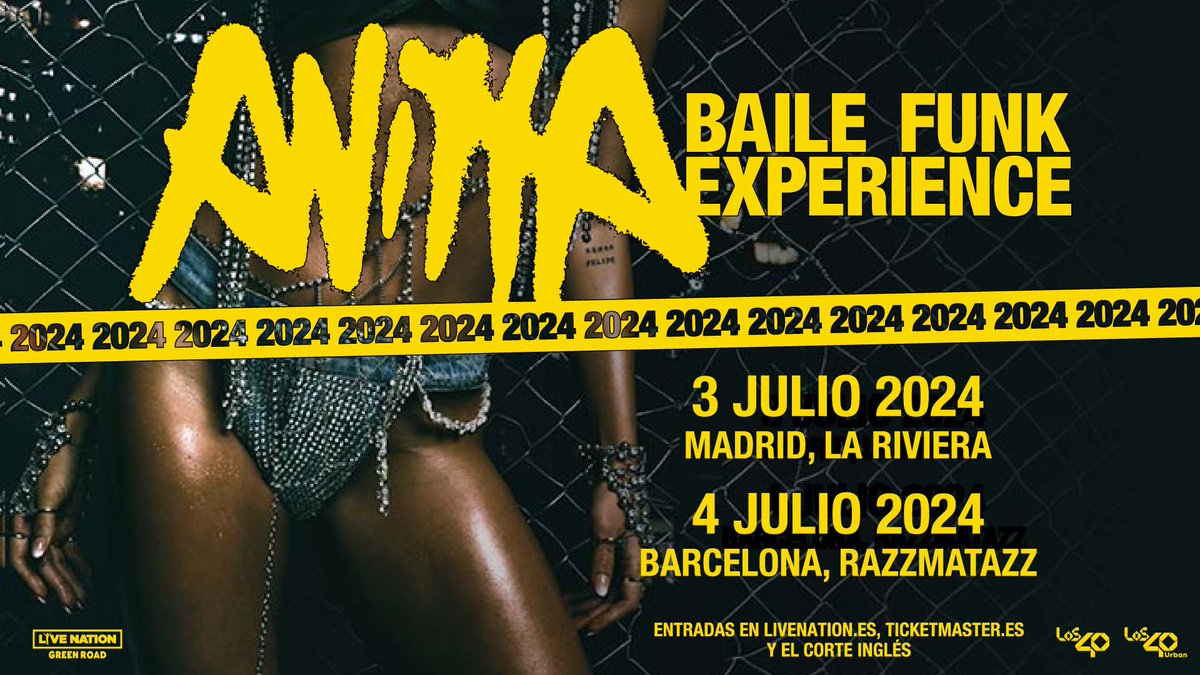 🍑 Anitta anuncia Baile Funk Experience Tour 3 julio - La Riviera - Madrid 4 julio - Razzmatazz - Barcelona Entradas a la venta el viernes 12 de abril a las 10h. ➕ info preventas y precios: livenation.es/noticias/anitt…