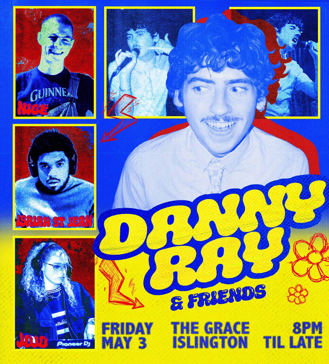 Special guests and friends for @dannydannyrayy have been confirmed as NIGE + ISAIAH ST JEAN + JOJO this May! 📅 Friday 03 May 2024 🎟️ Tickets 👉 ticketweb.uk/event/danny-ra…