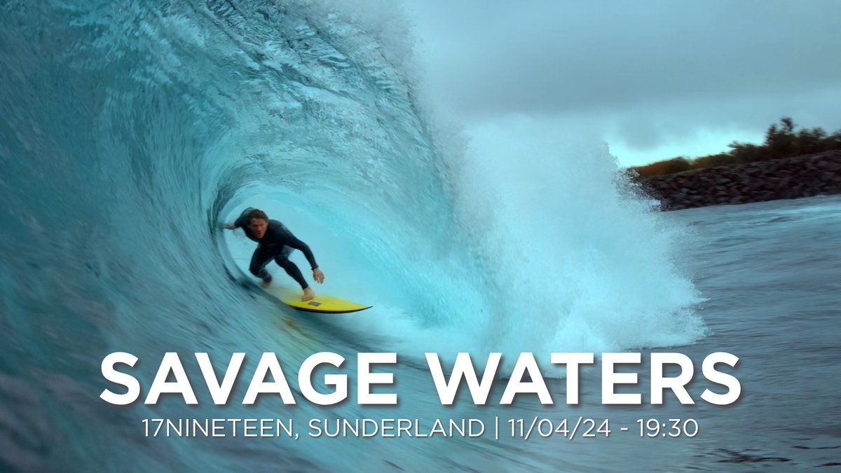 🌊 This Thursday at @17Nineteen we're screening the sensational doc SAVAGE WATERS which sees a families adventure to surf a spectacular wave in some of the Atlantic's most dangerous waters! 🍻 Bar Open - 18:30 🎬 Film Begins - 19:30 🎟️ Tickets from £3 - eventbrite.co.uk/e/savage-water…