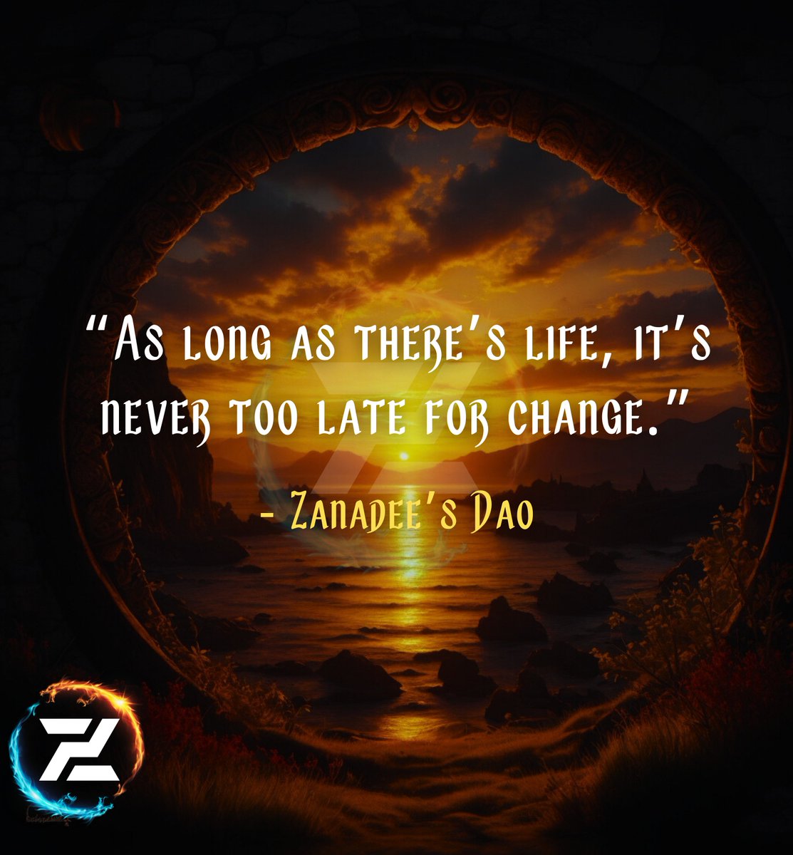 Life’s Opportunity

“As long as there’s life, it’s never too late for change.”

#GiftOfLife #Opportunity #PersonalGrowth #Transformation #SpiritualJourney

Zanadee’s Dao