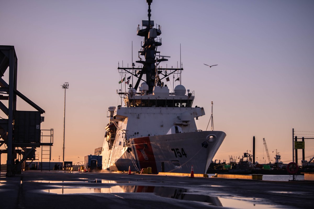 A patrol on the horizon 🕶️ USCGC James departed homeport in N. Charleston, SC Thursday morning. James will conduct bilateral operations and exercises with int'l partners to counter #IUU fishing during #OpSouthernCross24 in the South Atlantic. @USCG @Southcom @NAVSOUS4THFLT