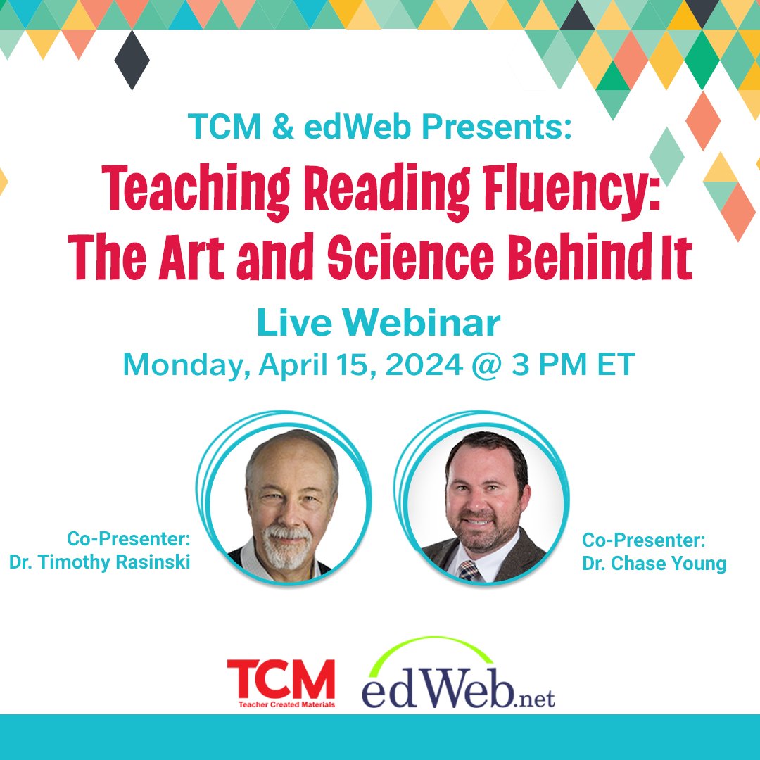 📚 Don't miss out on this upcoming edWebinar, 'Teaching Reading Fluency: The Art and Science Behind It'🚀📖 @TimRasinski1 @ChaseJYoung1 Secure your spot today: hubs.ly/Q02rZ6JT0 #Reading #Fluency #ProficientReaders #Edchat #elemchat #mschat #readingfluency