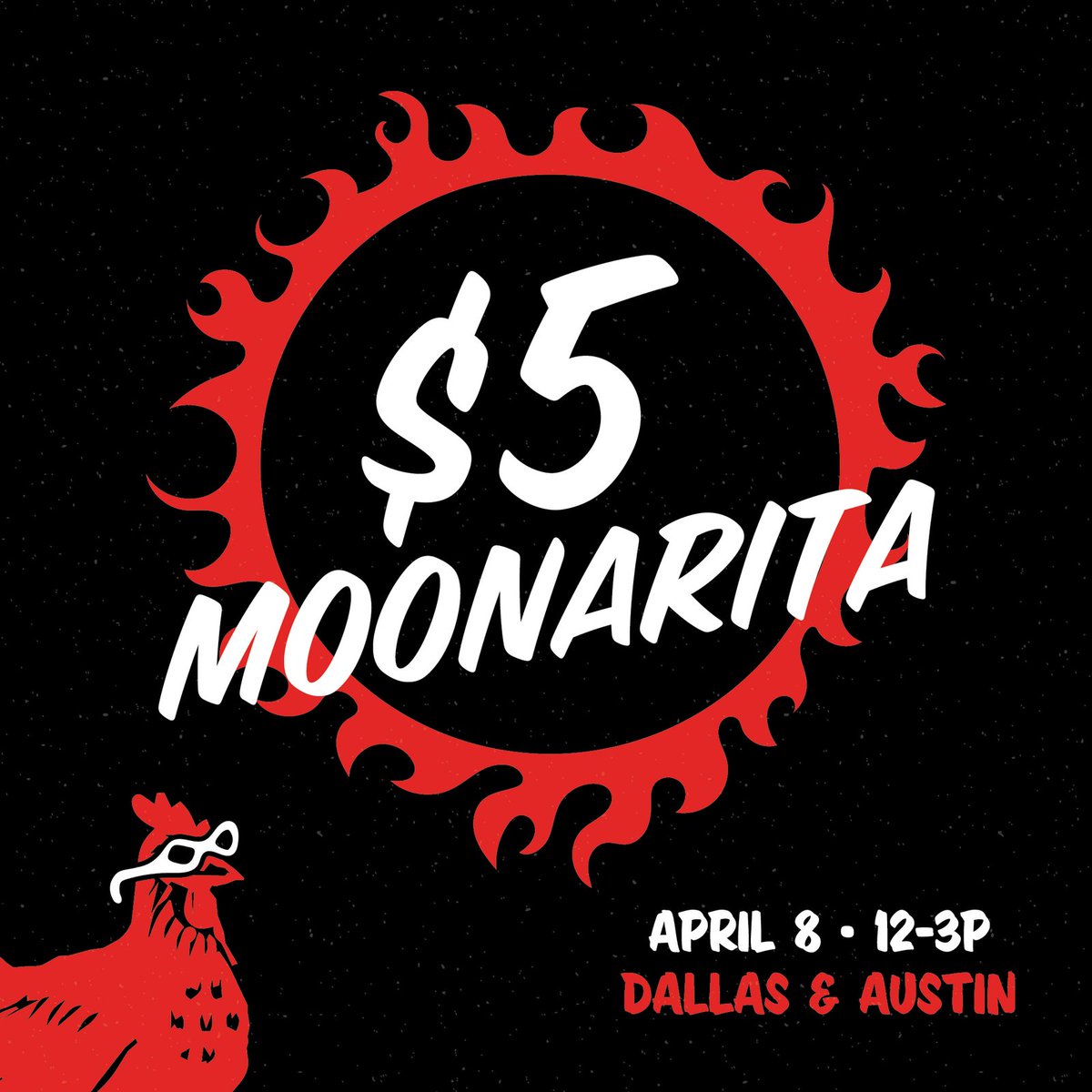 Hey Texas! Come celebrate this once-in-a-lifetime event with us! We’re giving out eclipse glasses and serving-up $5 “Moonaritas” in Austin and Dallas from 12-3 today! #HattieBs #Austin #Dallas