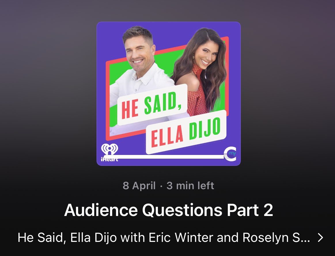 Love love love this podcast… you both always brighten my day. Eric at the very end, 'pick up pick up pick up'🤣🤣.. and the laughter of you both… it’s just joyful to hear 🫶🏼 #HeSaidEllaDijo #pickupyourgame