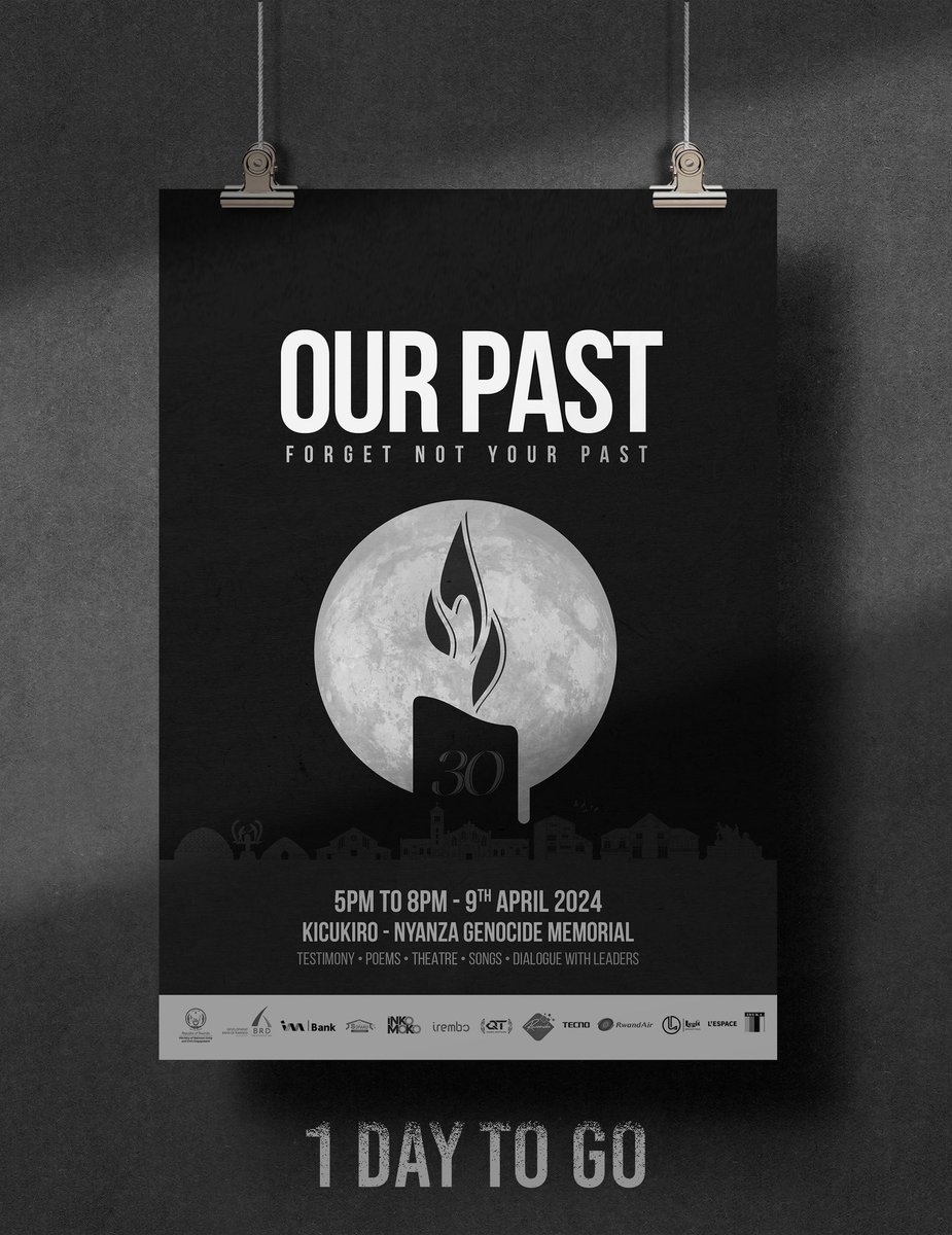 The youth - this one is and will always be about you. 

As the foundation of Rwanda’s future, we must come together to commemorate &amp; be part of rewriting history.

Join us tomorrow for an evening of commemoration &amp; building a community of youth safeguarding our history &amp; future