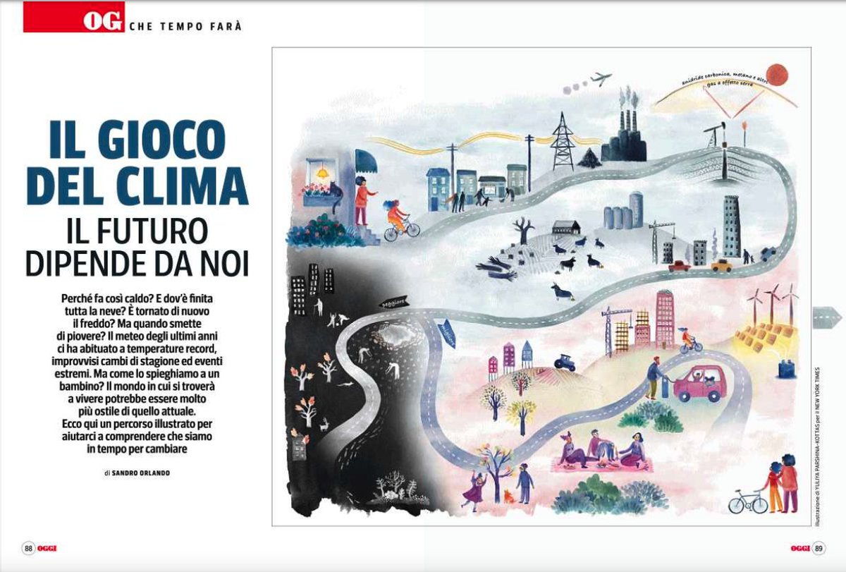 L'emergenza climatica spiegata con un gioco. Per grandi, piccini - e anche chi non ci vuole sentire. Su @oggisettimanale in edicola #ClimateEmergency