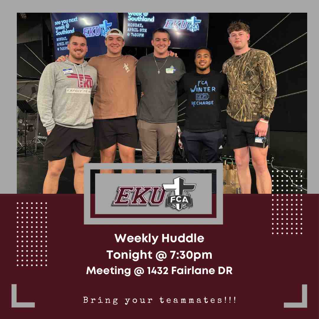 Come join us tonight for our athlete takeover at 7:30pm!!! #GoBigE #ekufca #fcahuddle #fca247