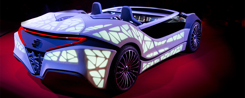 ...other notable prototypes by EDAG:

2000 of the same year, an Audi A4 Avant-based estate;

2004 GenX, a supercar with an extendable bed section;

2015-16 Light Cocoon / Soulmate, featured a fabric structure inspired by leaves lit by LEDs.

📸 EDAG / wiki / WheelsAge / Autocar