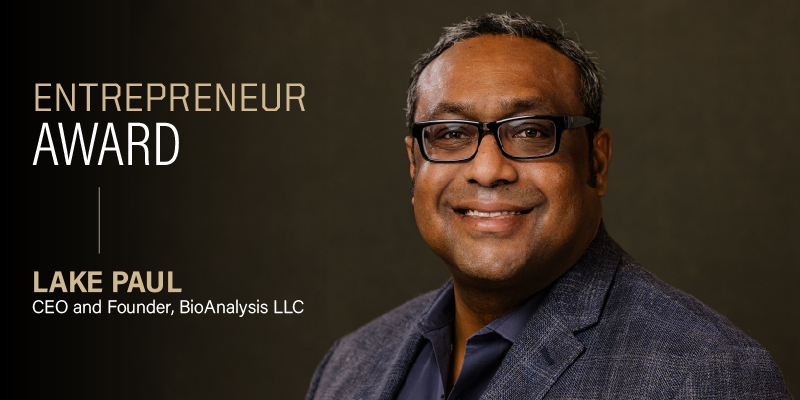 Congratulations to Dr. Lake Paul on being selected for the Entrepreneur Award by the College of Science. @LifeAtPurdue @PurdueBiolSci #Science #Biology #Alumni #Purdue #PurdueUniversity #Boilermaker #Entrepreneur