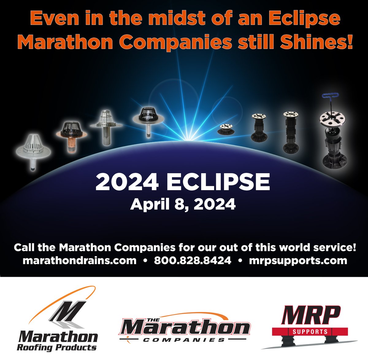marathonmrp's tweet photo. The sun's getting shy today for Eclipse Day! Whether you're a seasoned eclipse chaser or a curious first-timer, we at the Marathon Companies wish you a happy and safe eclipse day!  

#EclipseDay #GetYourEyeOnTheSky #SolarEclipse https://t.co/bNw7NDCiap