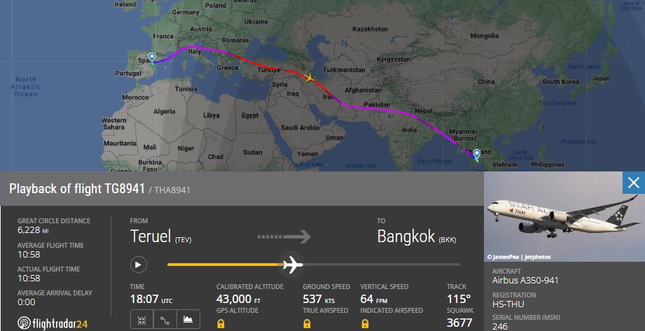 Delivered - to Thai Airways, Airbus A350-900, HS-THU, from Teruel