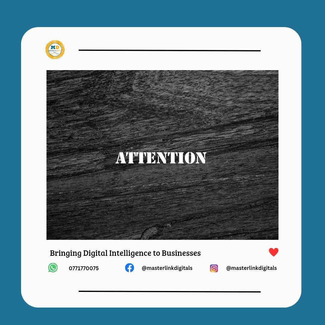 Masterlink808's tweet photo. When you have  the attention, you have leads knocking on the door almost everytime, in the business world.

Why should you think, you shouldn't compete for it? https://t.co/40MjVfd0PK