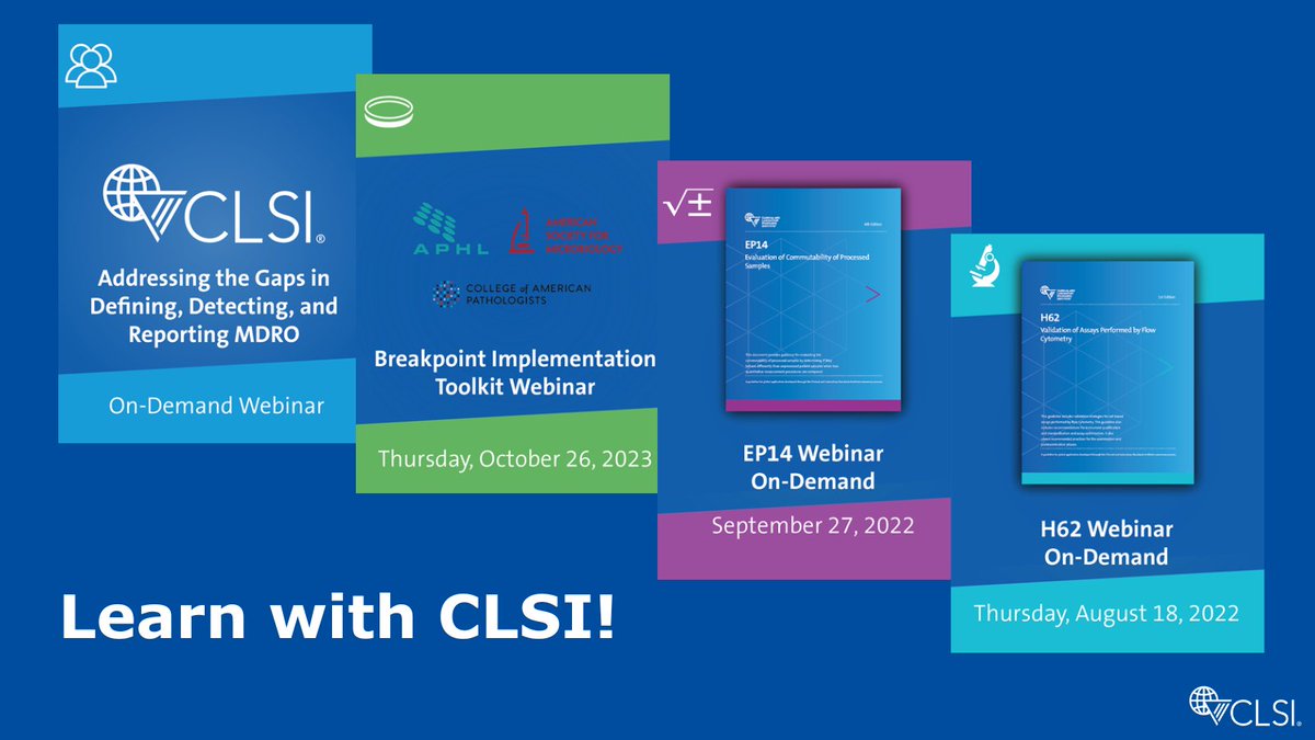 Learn with CLSI! Browse over 40 different webinars here >> ow.ly/eEEb50R8onU. #lab4life