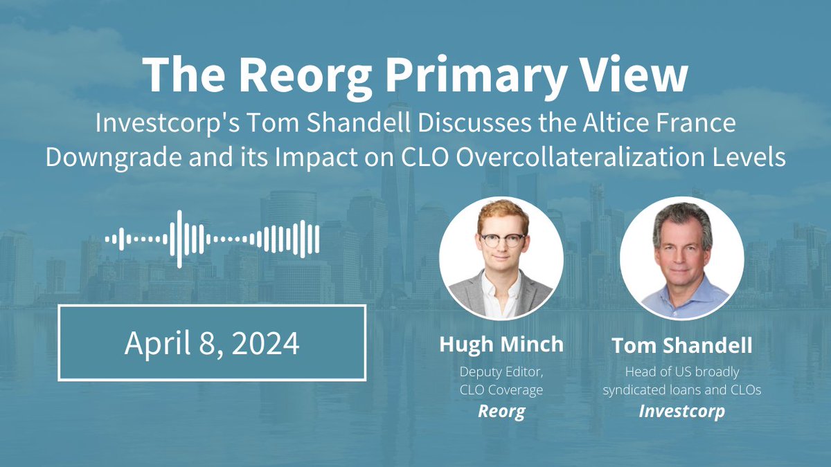 This week, Tom Shandell from Investcorp discusses CLO triple-C concentrations post-Altice France downgrade, identifying at-risk CLOs and concerning credits amidst rising lender-on-lender violence 🎙️Spotify - ow.ly/cVAU50RapFl 🎙️Apple podcasts: ow.ly/aXPK50RapFn