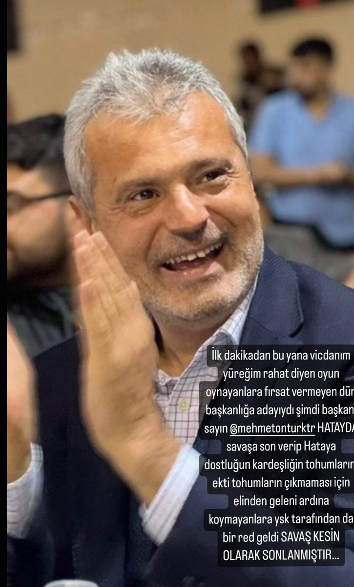 Hatay Büyük şehir belediye başbakanı <a href="/mehmetonturktr/">Mehmet ÖNTÜRK</a> <a href="/DocDrLutfuSavas/">Lütfü Savaş 🇹🇷</a> 
#Hatay #HatayıRahatBırakın