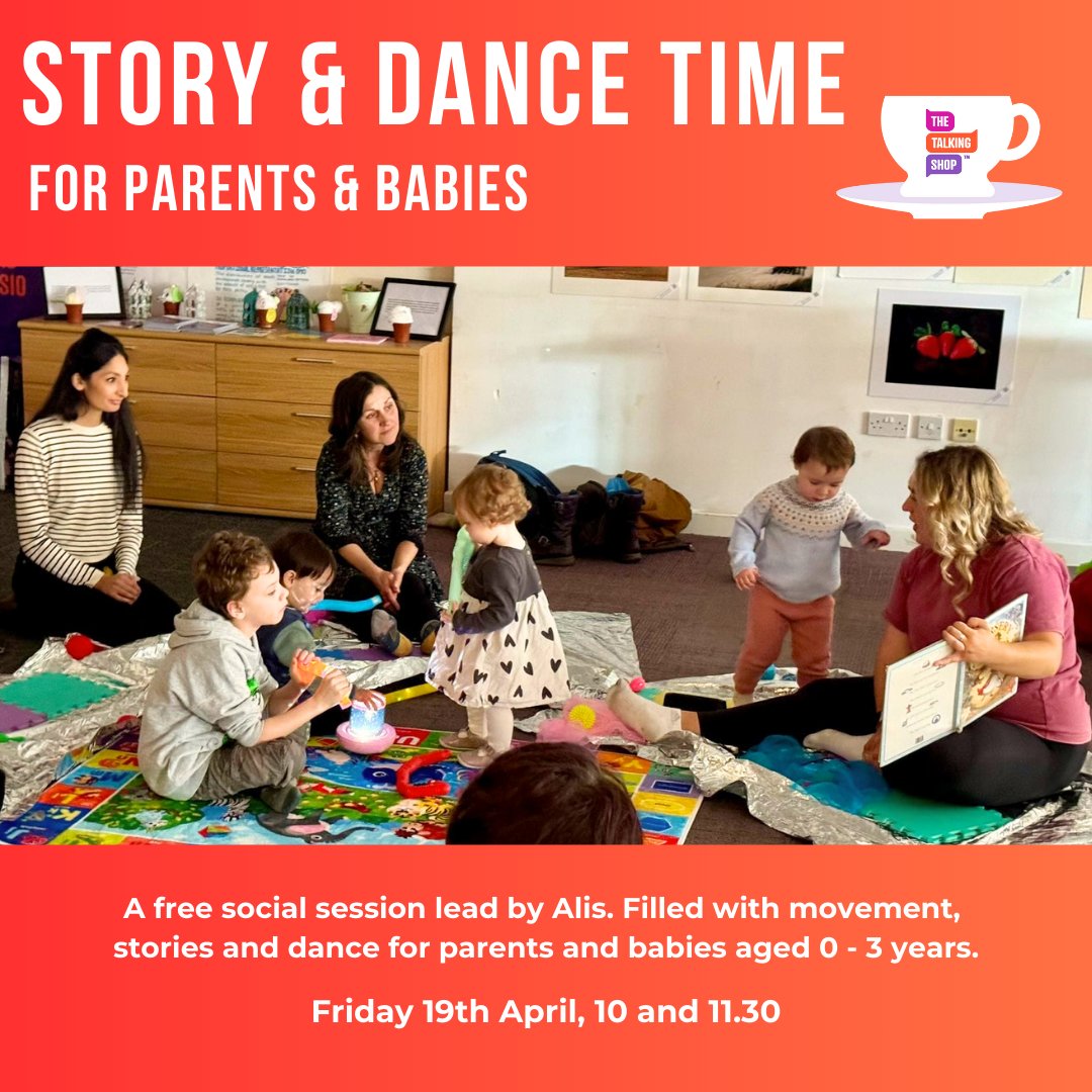 Back by popular demand, join Alis next Friday for our free parents and baby session full of stories, dancing and fun! Suitable for little ones aged 0 - 3 and their grown ups. #EveryonesInvited